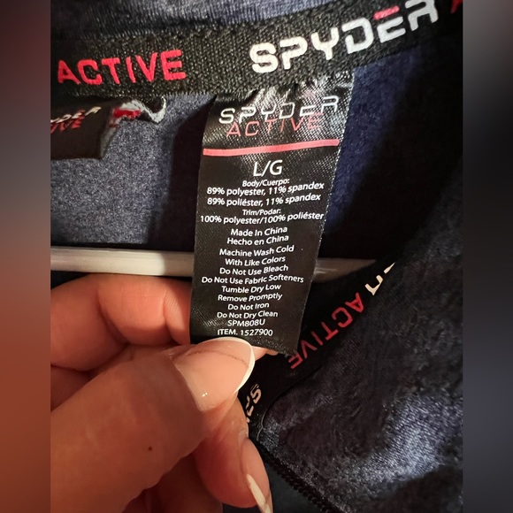 NEW MENS SPYDER ACTIVE 1/4 ZIP TOP! HIGH PERFORMANCE! SPYDER 1/4 ZIP Size L - Picture 6 of 8